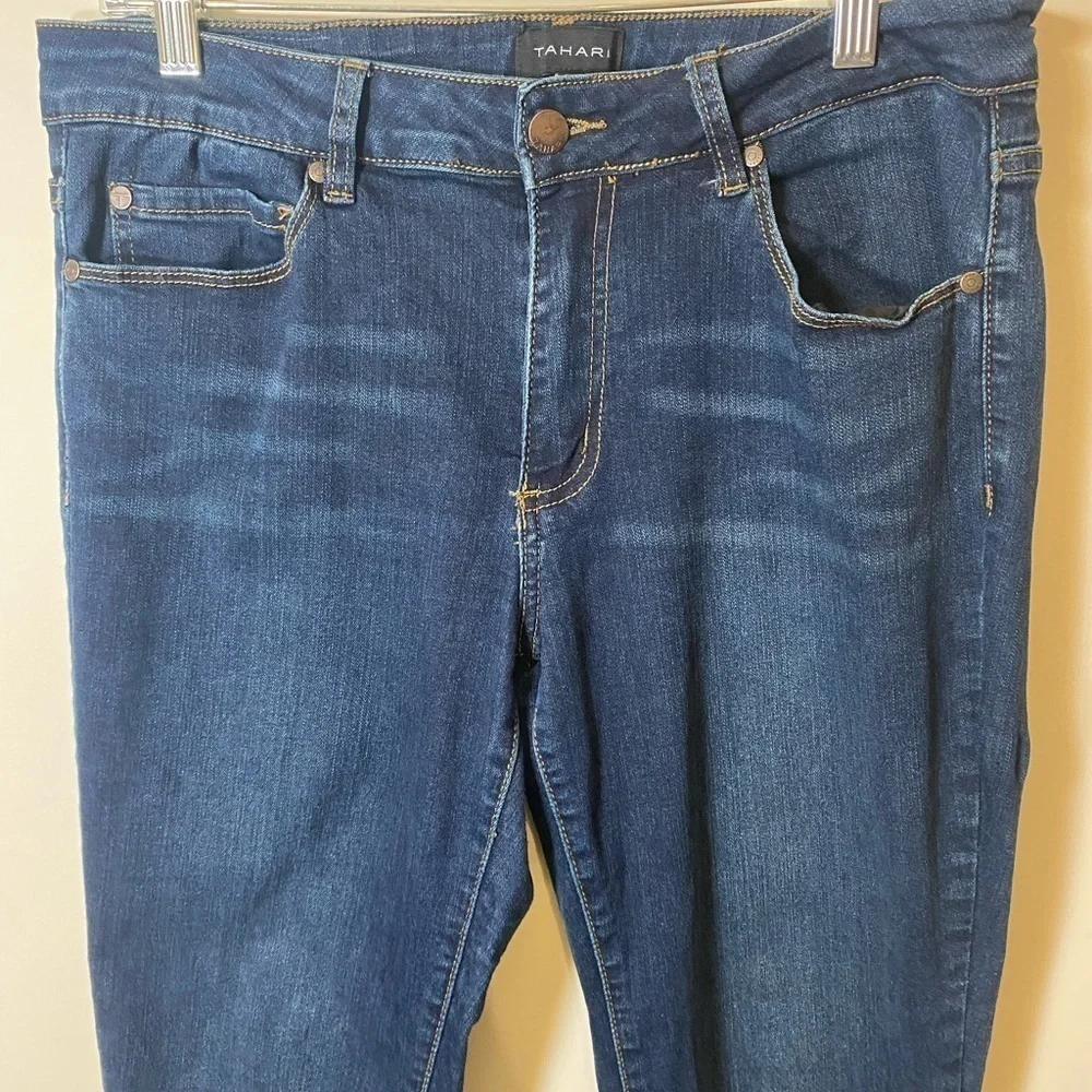 Tahari Kelly Skinny Blue Jeans Womens Size 10